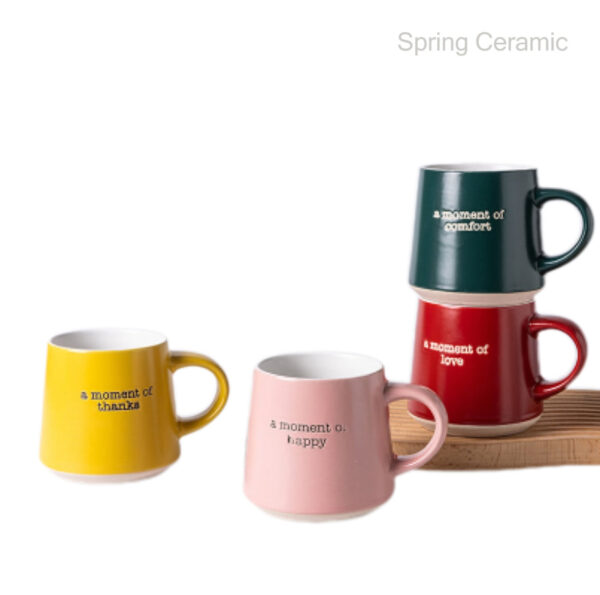 Color glazed silk design mug