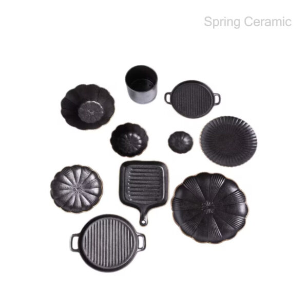 "Black and white design" dinner ware set - Image 8
