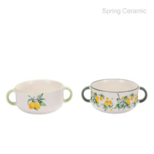 lemon series, 320ml double ear soup bowl