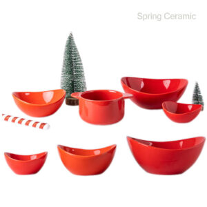 Spring color glazed bowl set