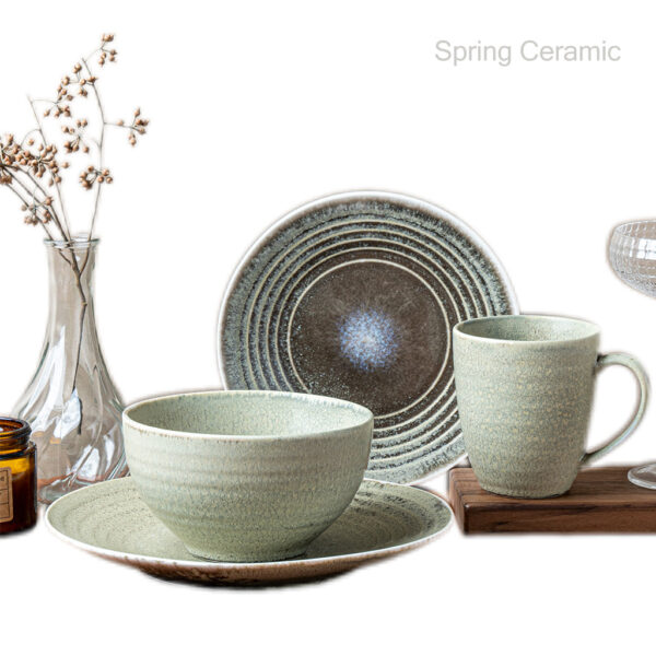 Hot selling color glazed reaction dinnerware set,dinnerware supplier - Image 2