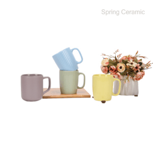 14OZ embossed mug with different handle&design