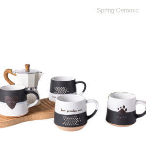 Double color surface silk design mug