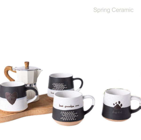 Double color surface silk design mug