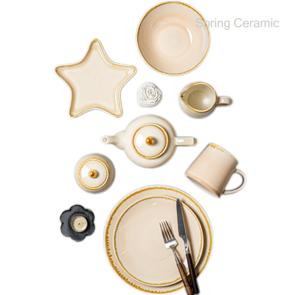 Multi color reaction dinner set table set - Image 4