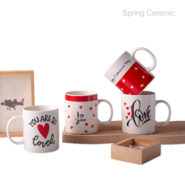 Valentine's Day Ceramic Belly Mug 330ml