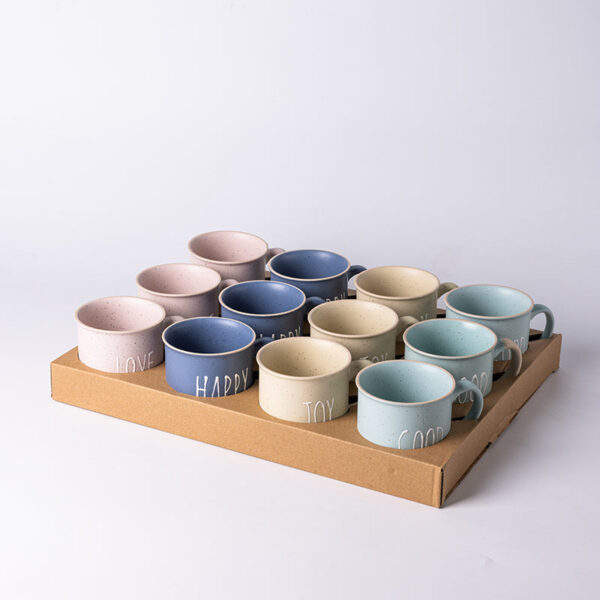 Pure color design mugs with simple words - Image 3