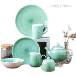 Multi color reaction dinner set table set