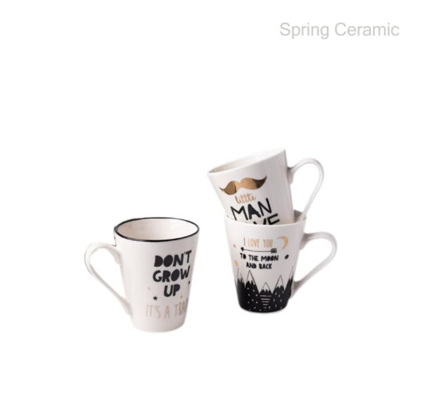"white and black"series ,320ml mug - Image 2