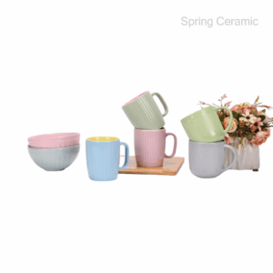 Embossed mug&bowl with different design