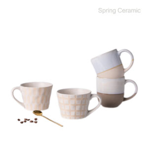 Stone ware debossed design mug ,special reactive design