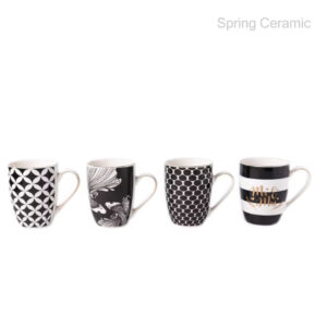 "white and black "series,350ml mug
