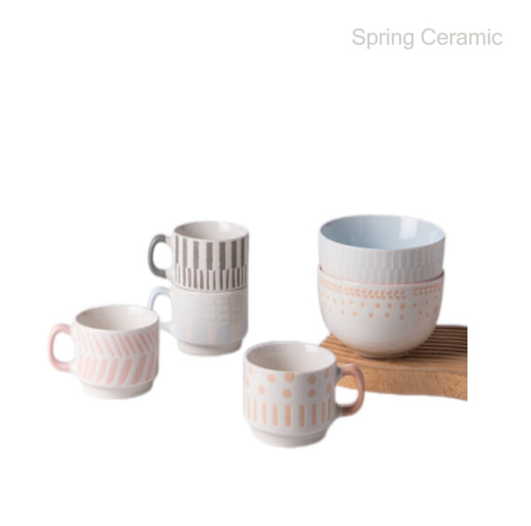 Debossed design stack up mug - Image 2