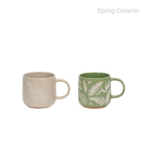plant design,425ml ceramic round bottomed mug,bottom makeup clay