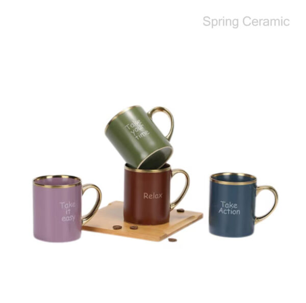 450ml mug with the word "take action","take your time","take it easy",”believe"