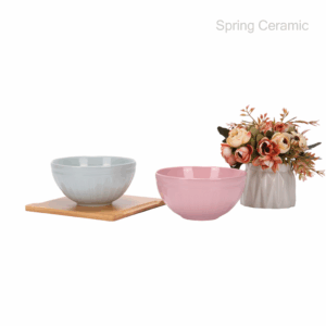 480 ml Embossed bowl color glaze