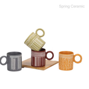 400ml geometry mug with four different designs