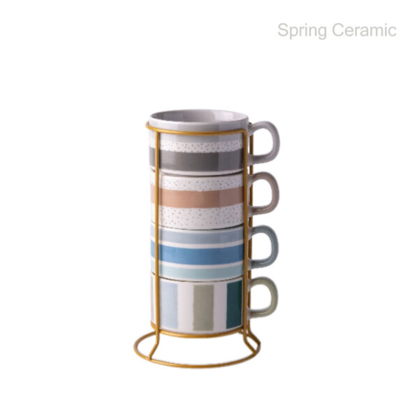 Ceramic Mug- Green Leaf Design SP2304-027 - Image 2