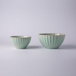 Ceramic Dinner Set-Floral Shape Green Color