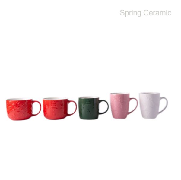 Embossed Color Glaze Ceramic Christmas