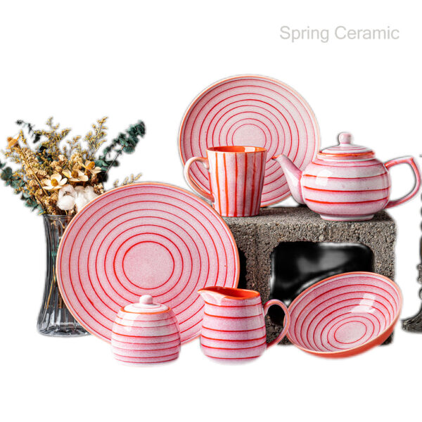 Multi color reaction dinner set table set - Image 4