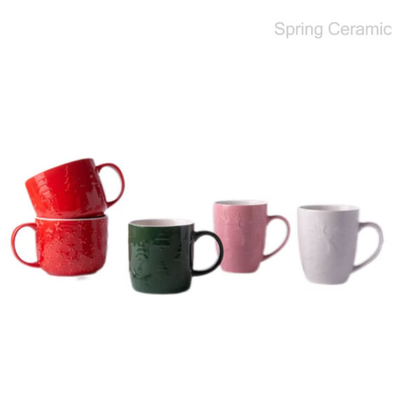 Embossed Color Glaze Ceramic Christmas - Image 2