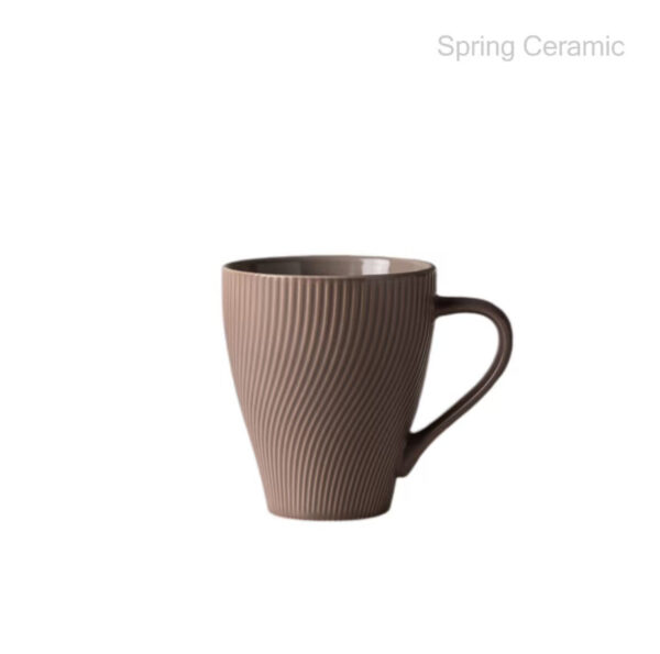 Embossed Color Glaze 400ml Mug - Image 5
