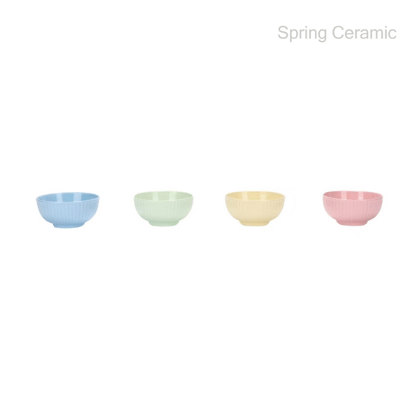 360 ml Embossed bowl color glaze