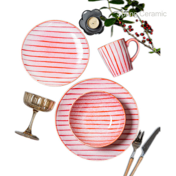 Multi color reaction dinner set table set - Image 2