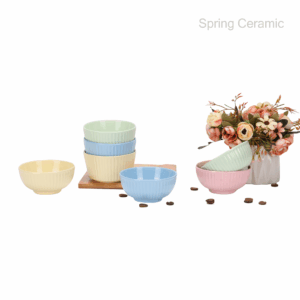 Embossed bowl color glaze with different shape