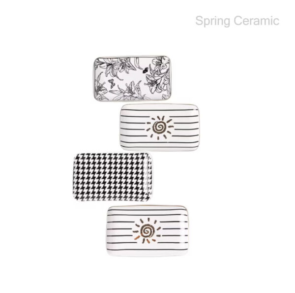 "white and black "series square plate - Image 3