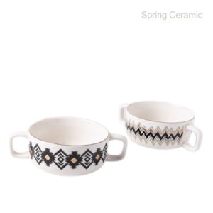 "white and black"series ,320ml doubleear bowl