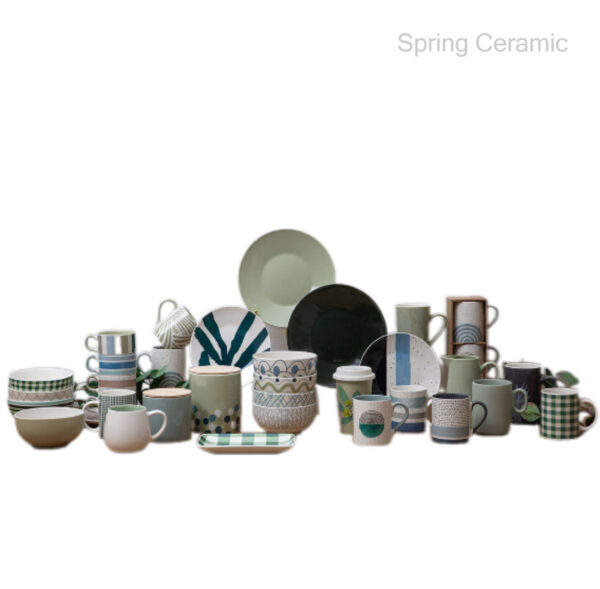 Ceramic Mug- Green Leaf Design SP2304-027 - Image 3