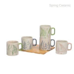 plant design,350ml ceramic mug
