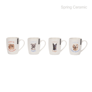 11OZ Pet mug New Bone china Drum matt white with decal