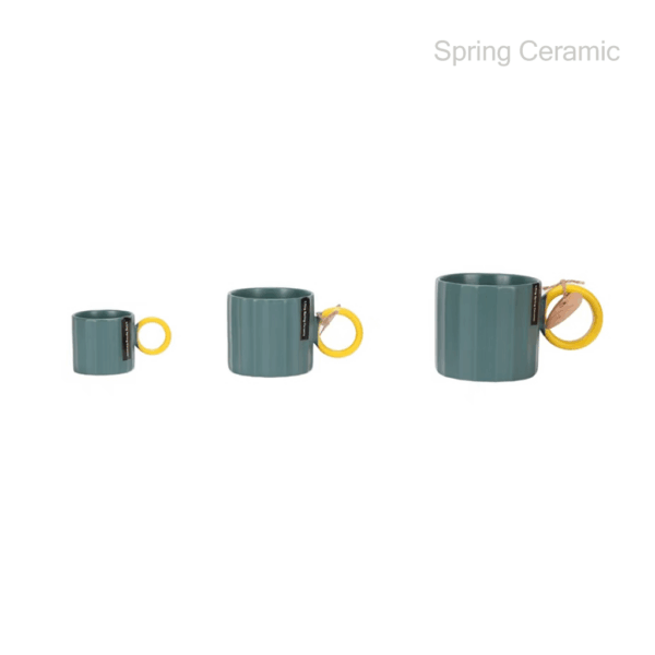 embossed mug round handle with 3 specification
