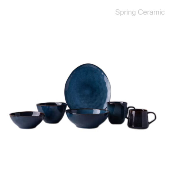 Ceramic Reactive Glaze Dinner Set Blue Color ,ceramic wholesale,ceramic factory - Image 5