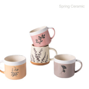 Color glazed silk design mug