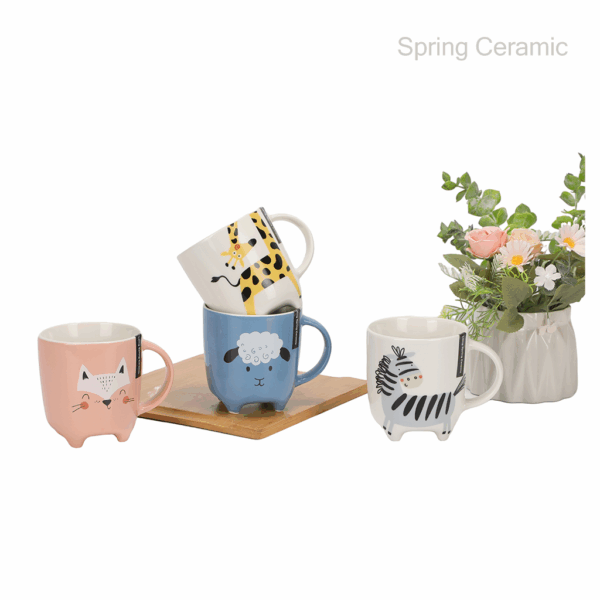 12OZ Pet Square Mug New Bone china with decal