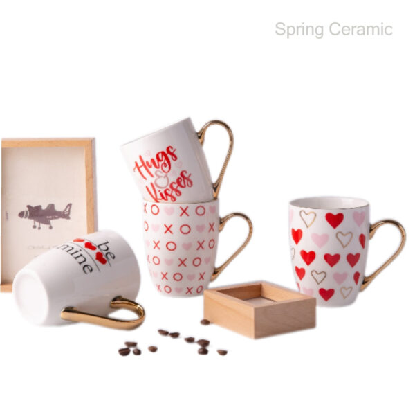 Valentine's Day Ceramic 320ml Oval Mug - Image 3