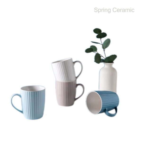 Embossed Color Glaze 380ml Mug - Image 3