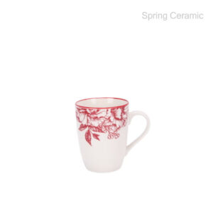 Yumei design ceramic mug with special handle