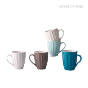 Embossed Color Glaze Ceramic Mug