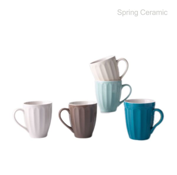 Embossed Color Glaze Ceramic Mug