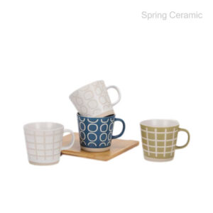 400ml mug with simple geogratry design
