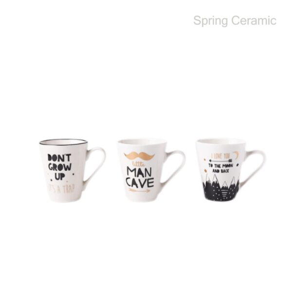 "white and black"series ,320ml mug