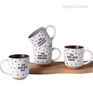 spot silk design mug with inside glazed color