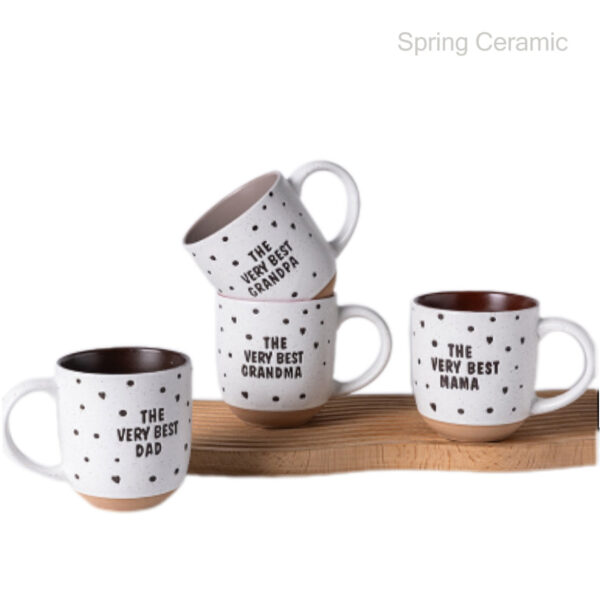 spot silk design mug with inside glazed color