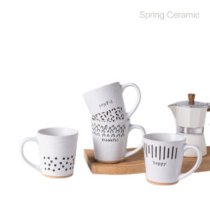 Silk design coffee mug with rough bottom