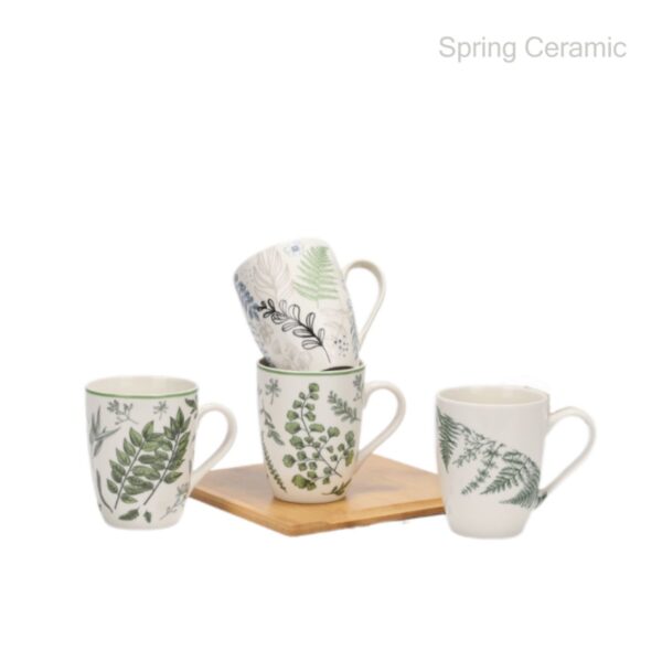 plant design,330ml new bone china mug